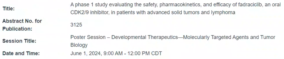 Cyclacel Pharmaceuticals to Present New Clinical Data at 2024 ASCO Annual Meeting Highlighting Fadraciclib’s Potential as a Precision Medicine for Cancer