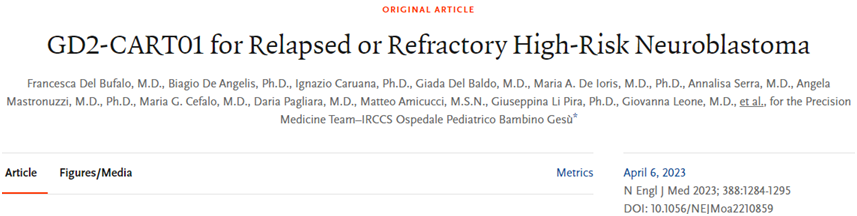 NEJM：临床研究表明CAR-T细胞疗法有望治疗神经母细胞瘤