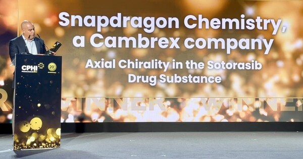 Cambrex 旗下公司 Snapdragon Chemistry 荣获 API 研发 CPhI Pharma Award