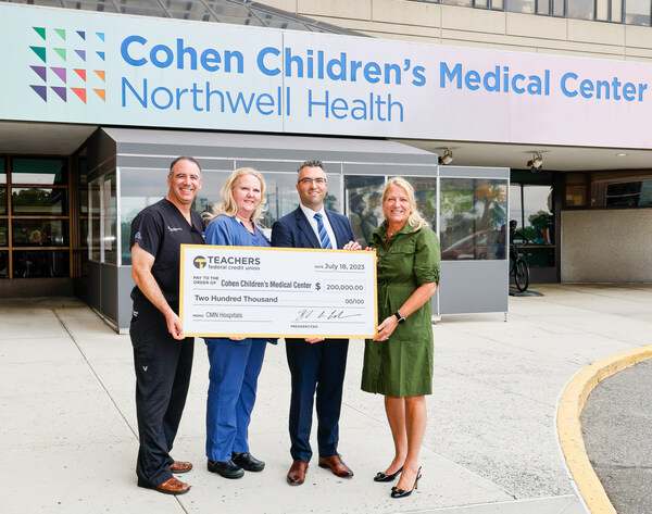 TEACHERS FEDERAL CREDIT UNION DONATES $200,000 TO COHEN CHILDREN'S MEDICAL CENTER