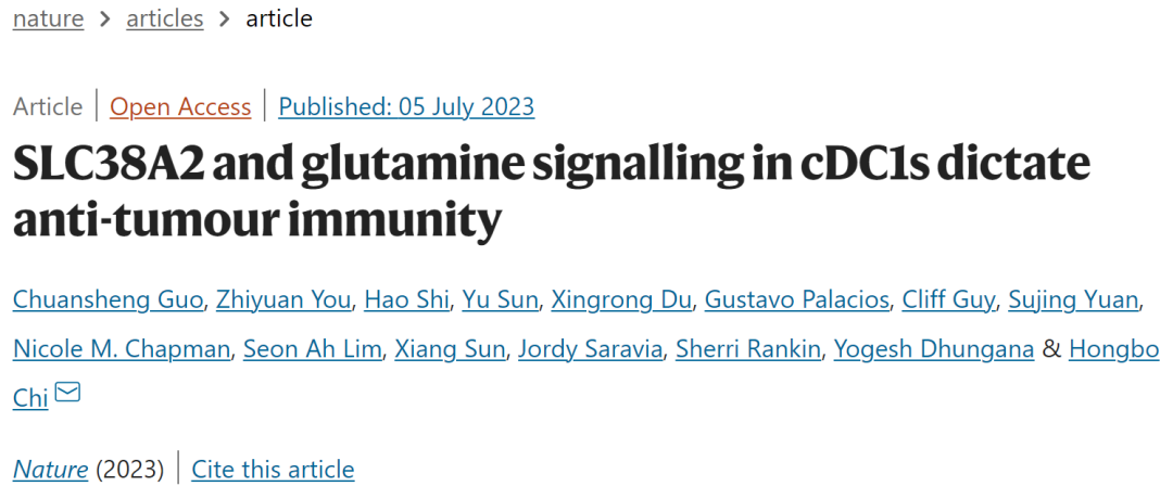 《自然》：肿瘤的代谢检查点太猛了！华人科学家发现，癌细胞还能通过谷氨酰胺代谢拿下T细胞的眼线