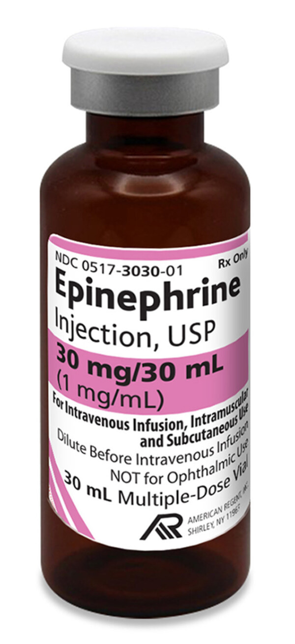 American Regent introduces FDA-approved Epinephrine Injection, USP in 30 mL