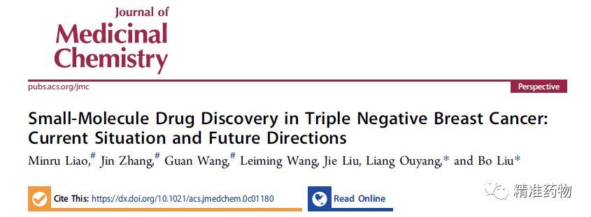 JMC：三阴性乳腺癌（TNBC）的小分子药物研发现状及未来——在研靶标及分子一览