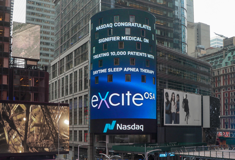 Nasdaq Congratulates Signifier Medical Technologies for Treating 10,000 Patients With eXciteOSA, a Daytime Therapy for Sleep Apnea