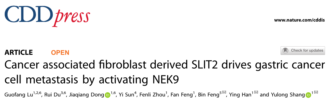 第四军医大学研究者们揭示了胃癌潜在的生物标志物和治疗靶点