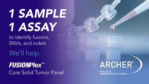 Integrated DNA Technologies Launches New Archer™ FUSIONPlex™ Core Solid Tumor Panel for Cancer Research