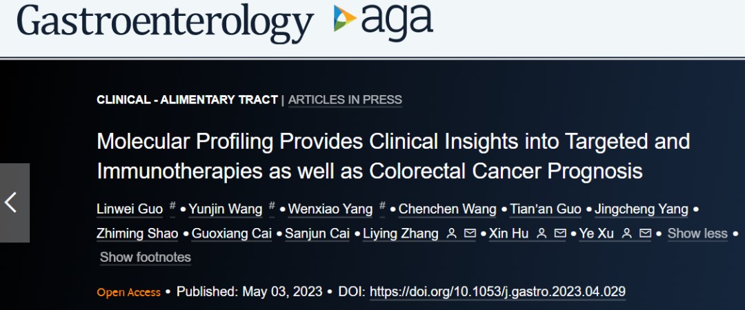 Gastroenterology：复旦大学徐烨/胡欣团队绘制中国人结直肠癌基因变异图谱，助力优化靶向和免疫治疗方案